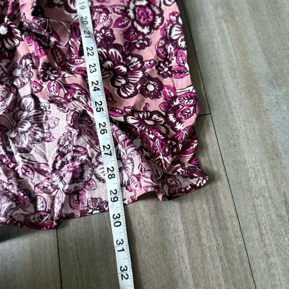NWOT Faherty Pacifica Linen Wrap Skirt in Rose Desert Bloom Midi Length Floral - Picture 3 of 6